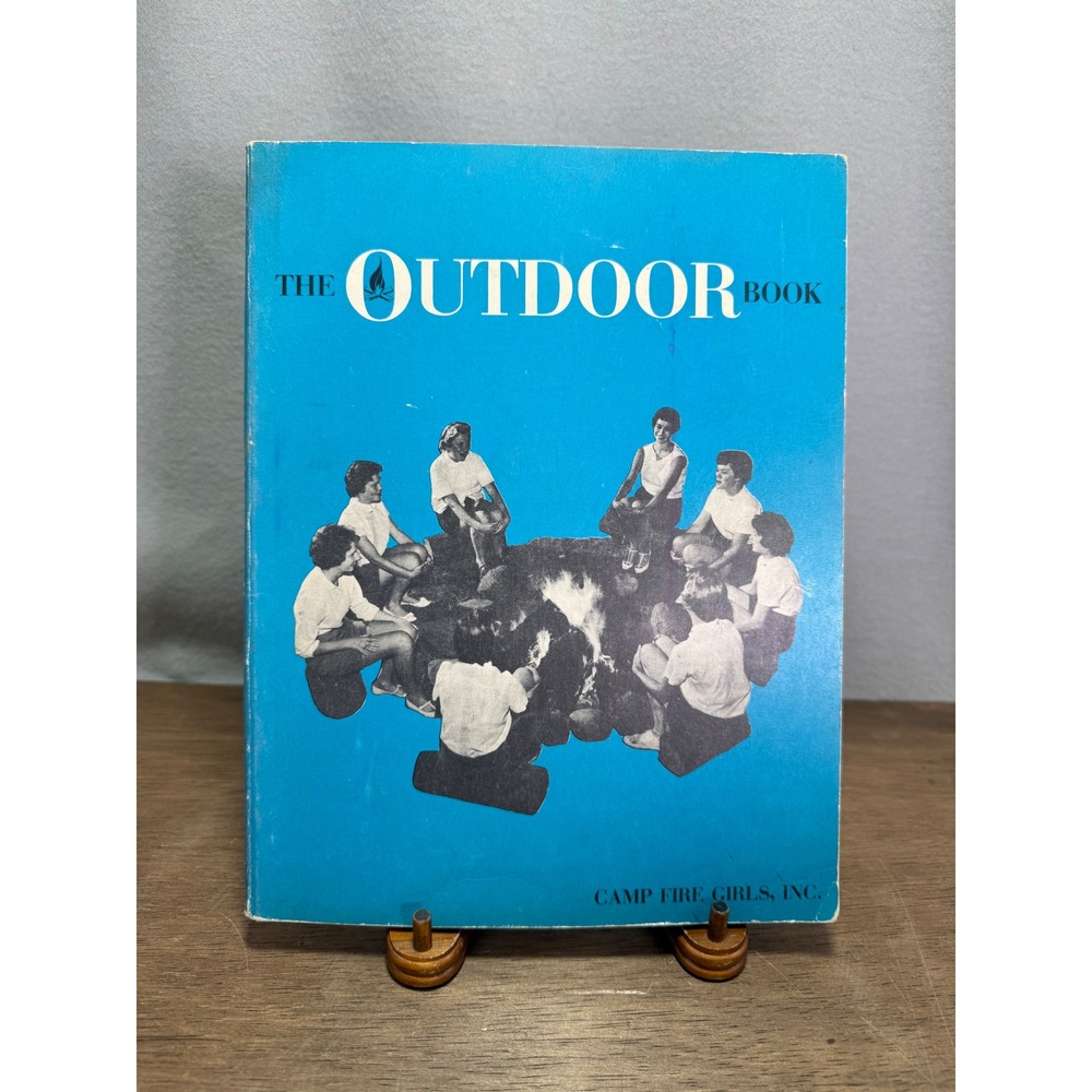 Camp Fire Girls The Outdoor Book Blue Vintage 1960 First Printing Mid-Century